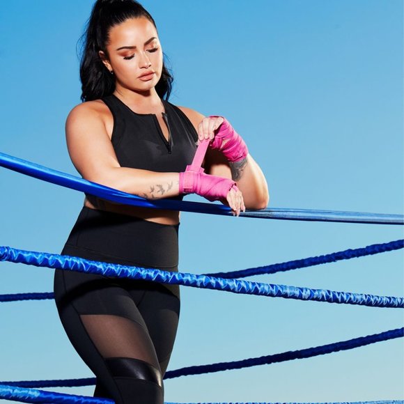 Fabletics Pants - FABLETICS DEMI LOVATO HIGH WAIST POWERHOLD BLACK MESH STATEMENT LEGGING NWT 2X
